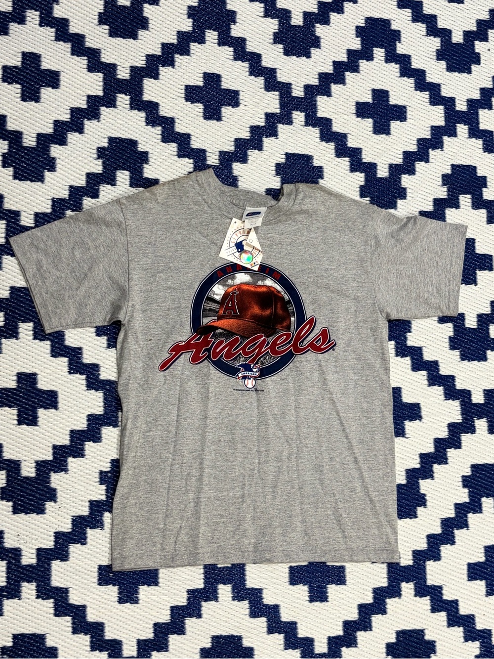 Vintage Anaheim Angels Baseball Cap T shirt 2003 Boys 14-16 New